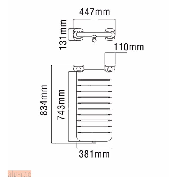 Croquis asiento para bañeras extensible