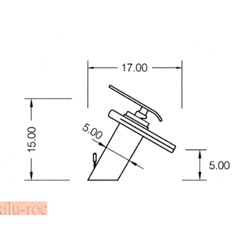 Croquis cotas monomando lavabo Grizasa serie Arba 60004