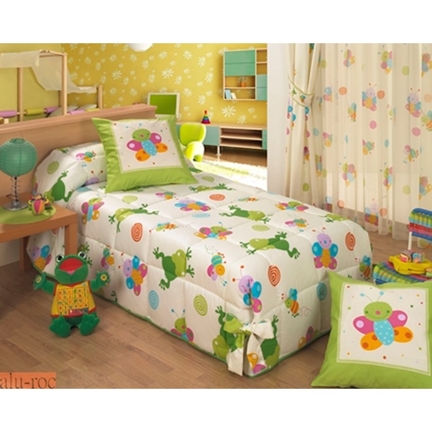 Colcha para cama con estampado de animales para decorar dormitorios infantiles