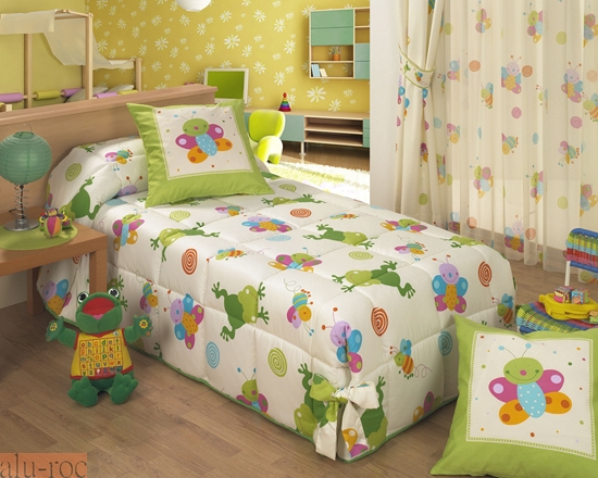 Colcha para cama con estampado de animales para decorar dormitorios infantiles